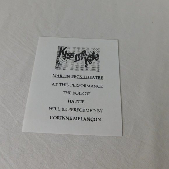 LOT Kiss Me Kate Playbill Note September 2001 Burke Moses Carolee Carmello - Picture 12 of 12